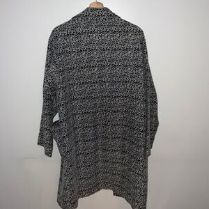Topshop Black White Open Front Jacket Size 10 (US) / 14 (UK)